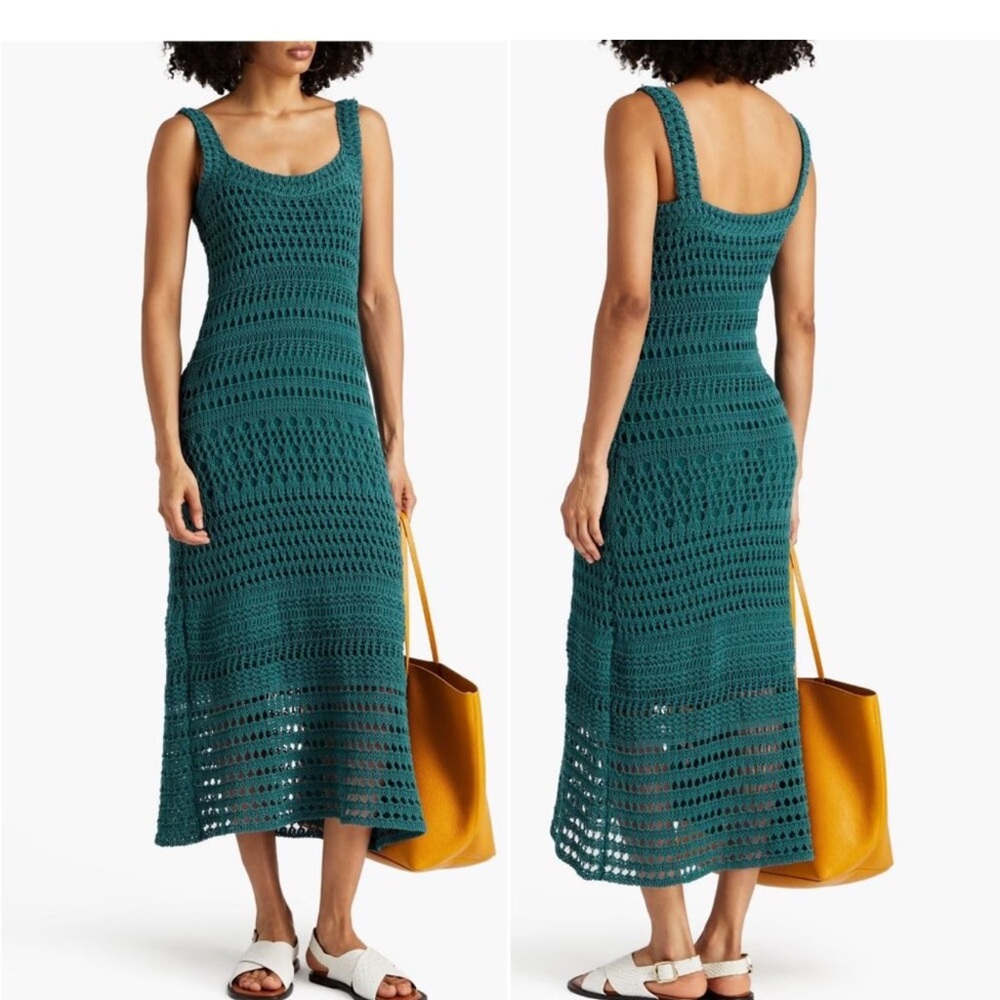 Vince Turquoise Crochet Dress